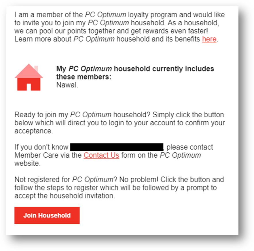 How to Accept a Household Invite