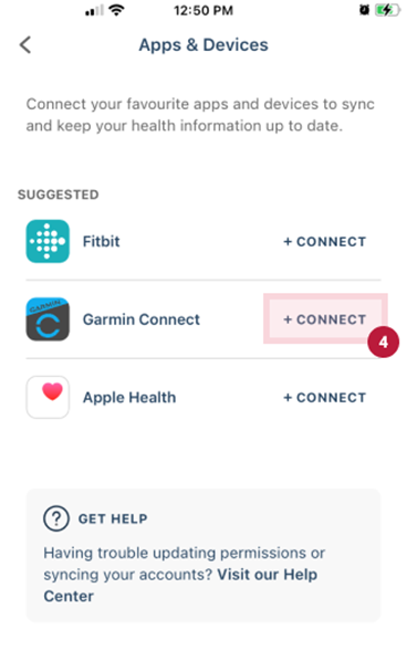 Connect fitbit to online health app