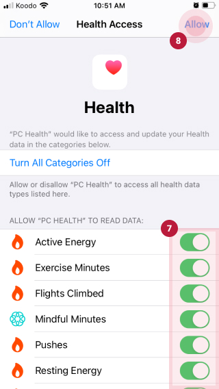 Connect Apple Health to the 𝙋𝘾 𝙃𝙚𝙖𝙡𝙩𝙝 app